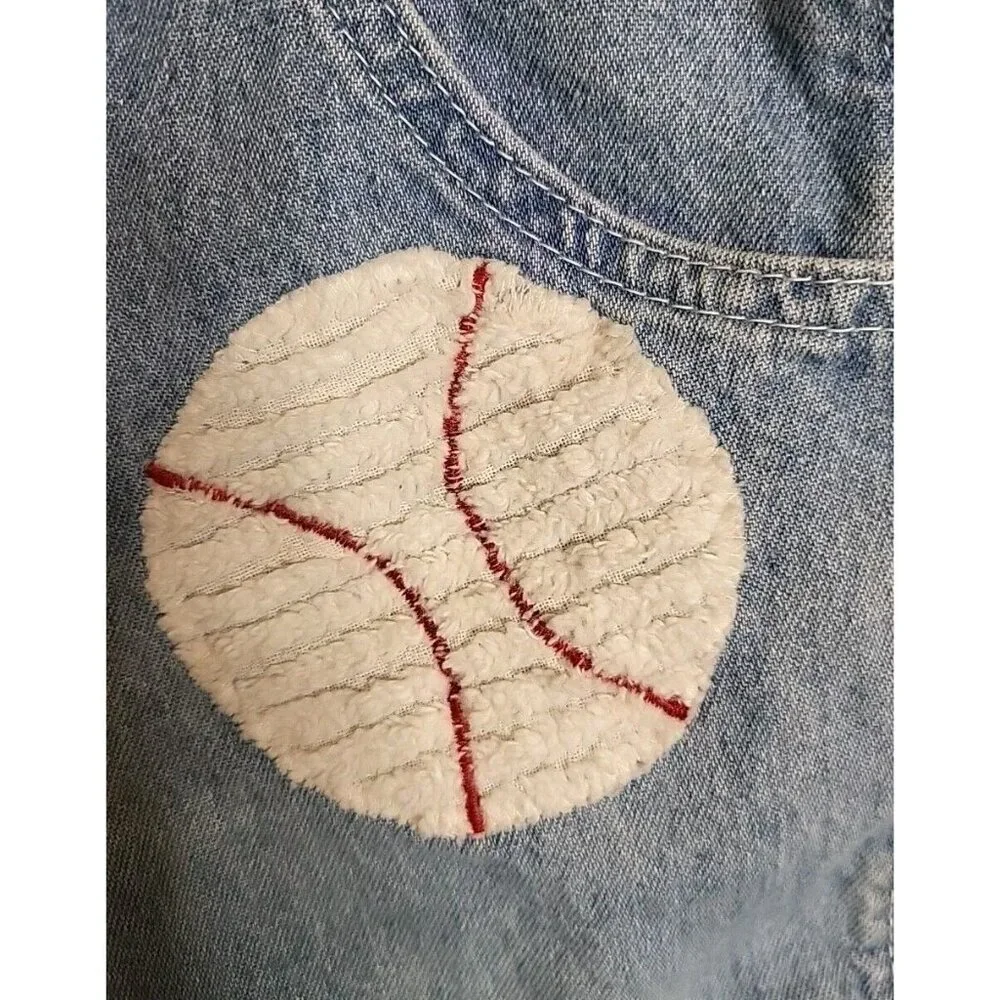 VTG Marsha Denim Custom Overalls Baseball‎ 18 M Embroidered MARSHA USA Vintage